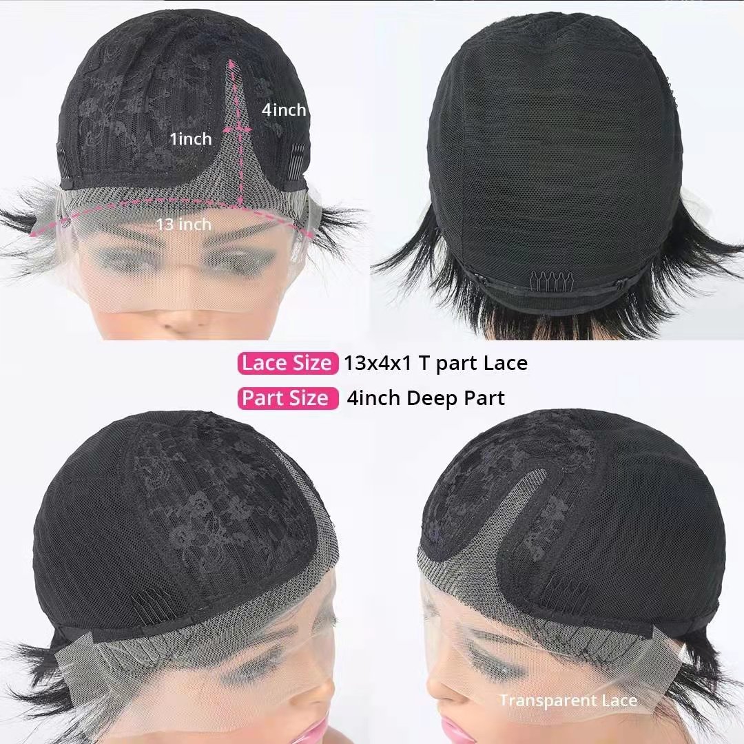 Virgin Hair Vendors Hair Extensions & Wigs Perruques-naturel Cheveux Humain En Gros Humain Pixie Cut Lace Front Human Hair Wigs