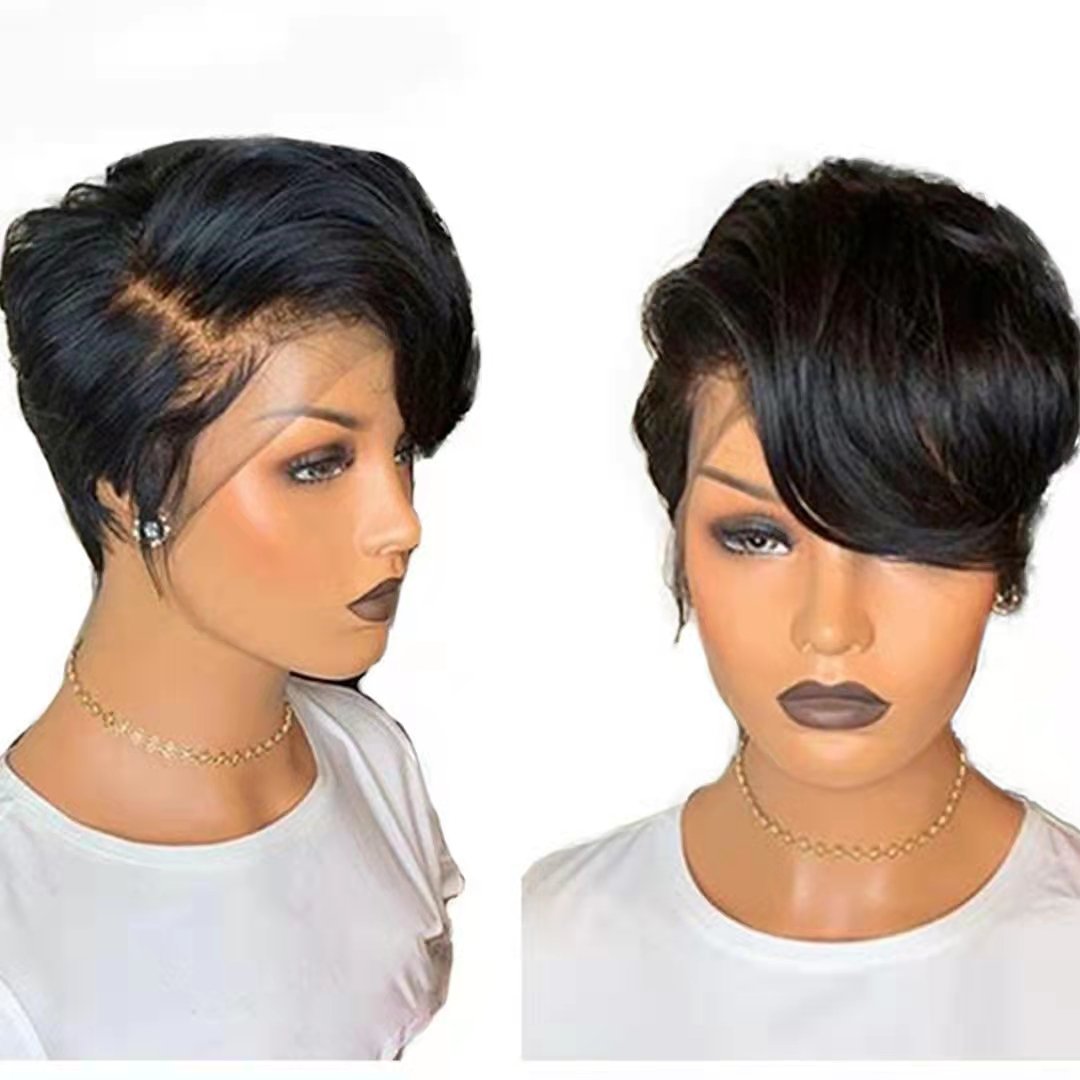 Virgin Hair Vendors Hair Extensions & Wigs Perruques-naturel Cheveux Humain En Gros Humain Pixie Cut Lace Front Human Hair Wigs