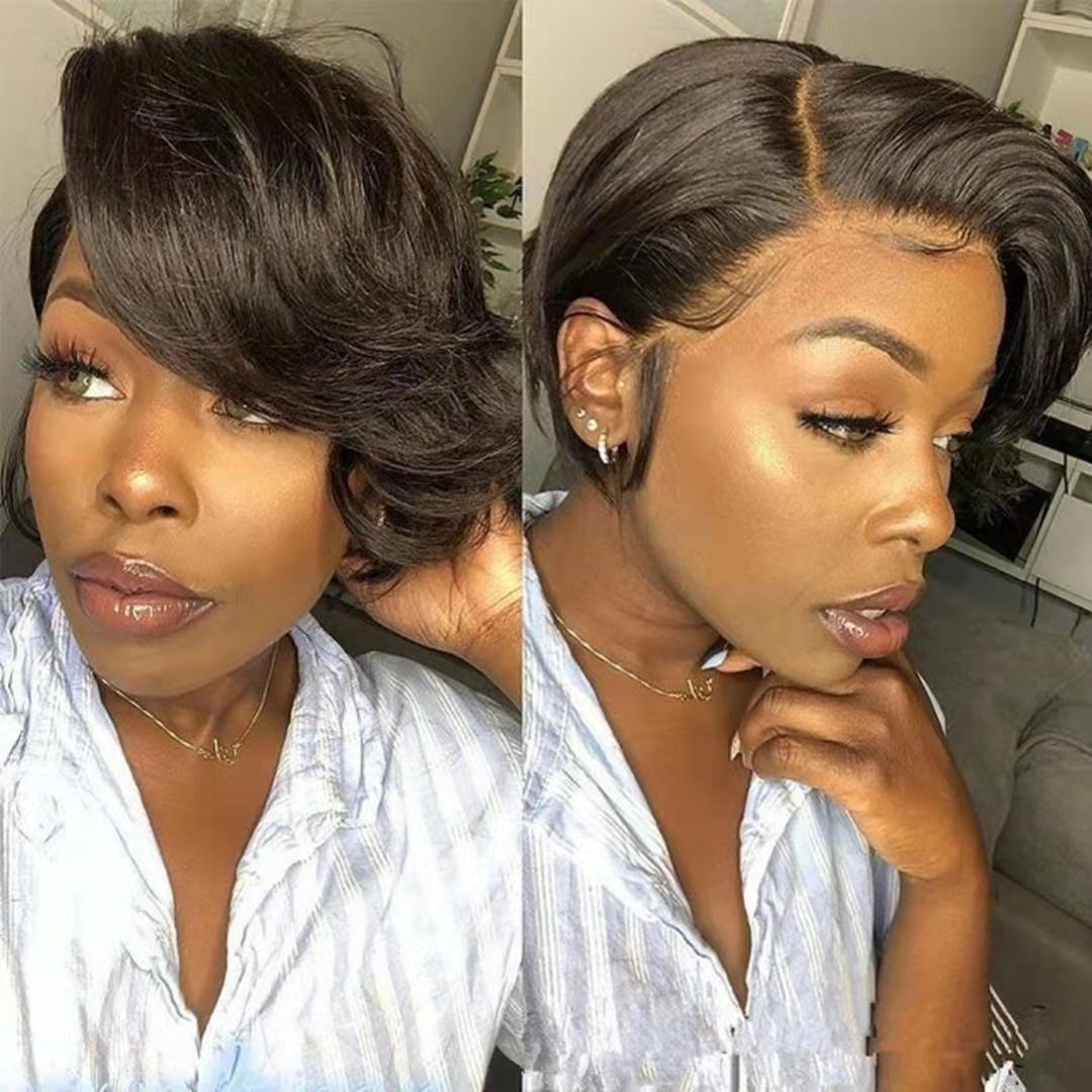 Virgin Hair Vendors Hair Extensions & Wigs Perruques-naturel Cheveux Humain En Gros Humain Pixie Cut Lace Front Human Hair Wigs