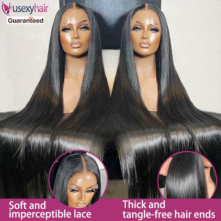 40 inch Glueless Frontal Wigs Human Hair 13x6 Full Hd Transparent Lace Front Wig Natural Raw Indian Hair Wigs For Black Women
