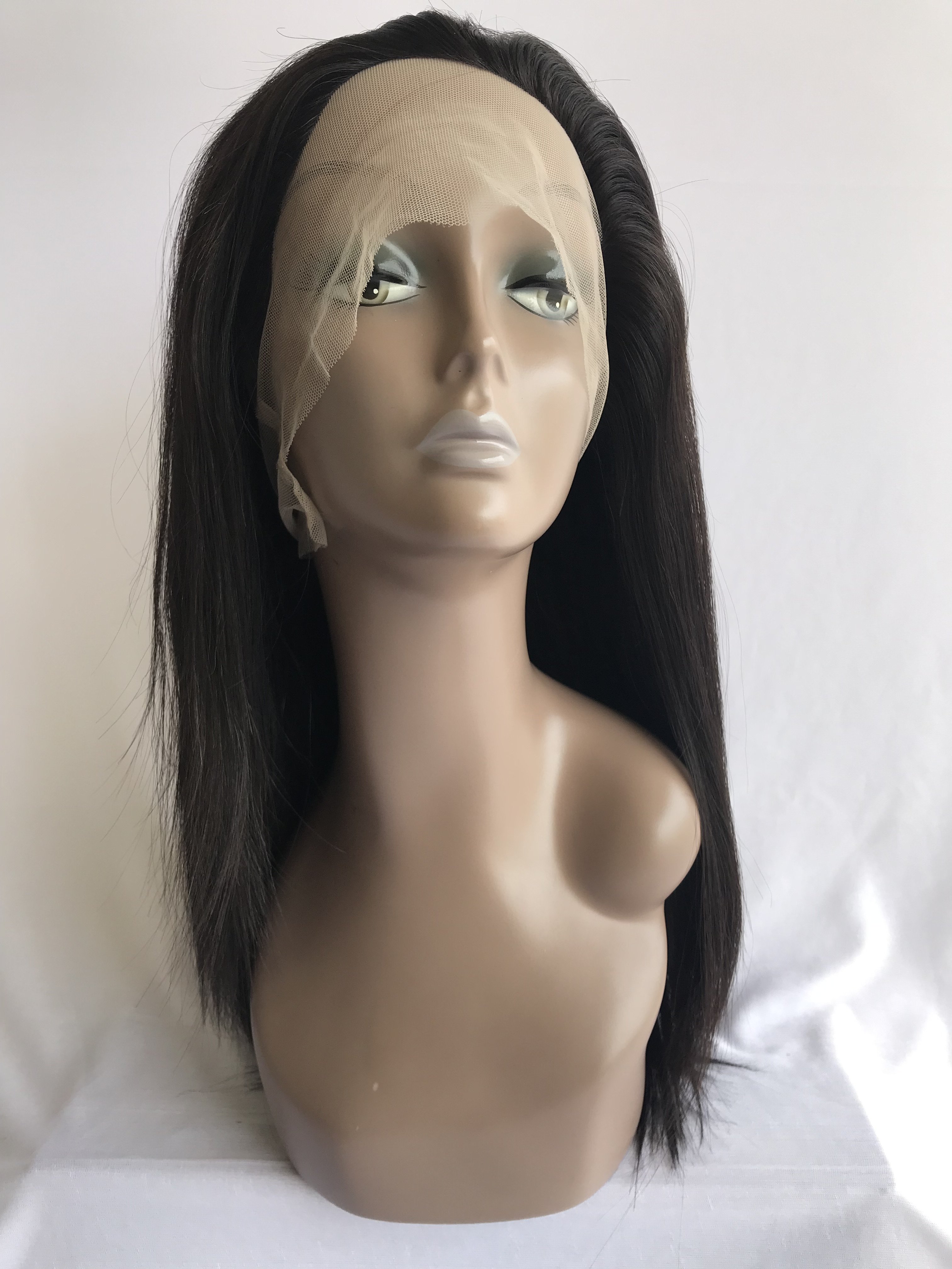 Top Premium Quality Raw Cambodian Virgin 18'' Straight 360 Full Lace Wigs Single Donor Hair Wholesale Price List Indian Supplier