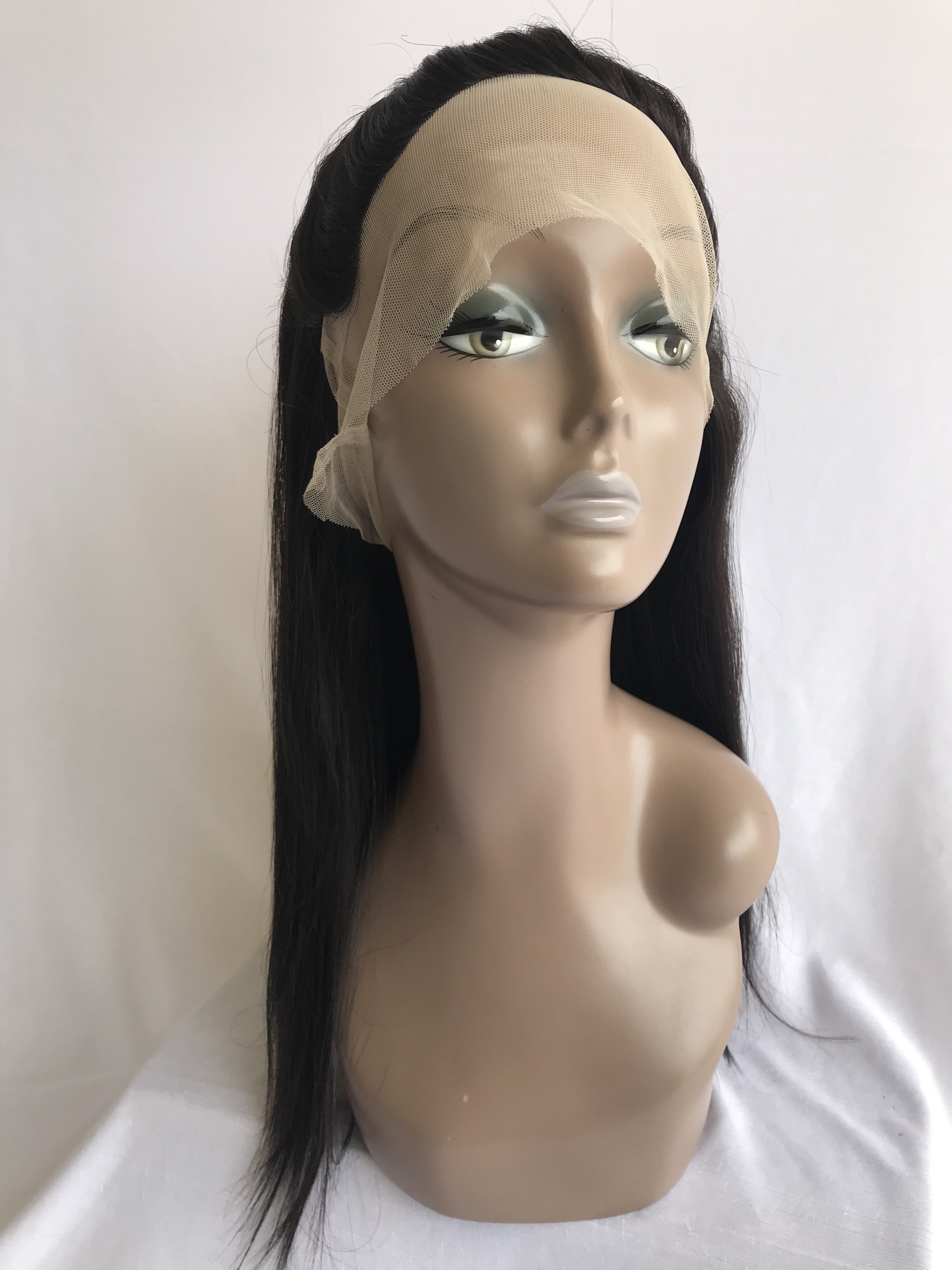 Top Premium Quality Raw Cambodian Virgin 18'' Straight 360 Full Lace Wigs Single Donor Hair Wholesale Price List Indian Supplier