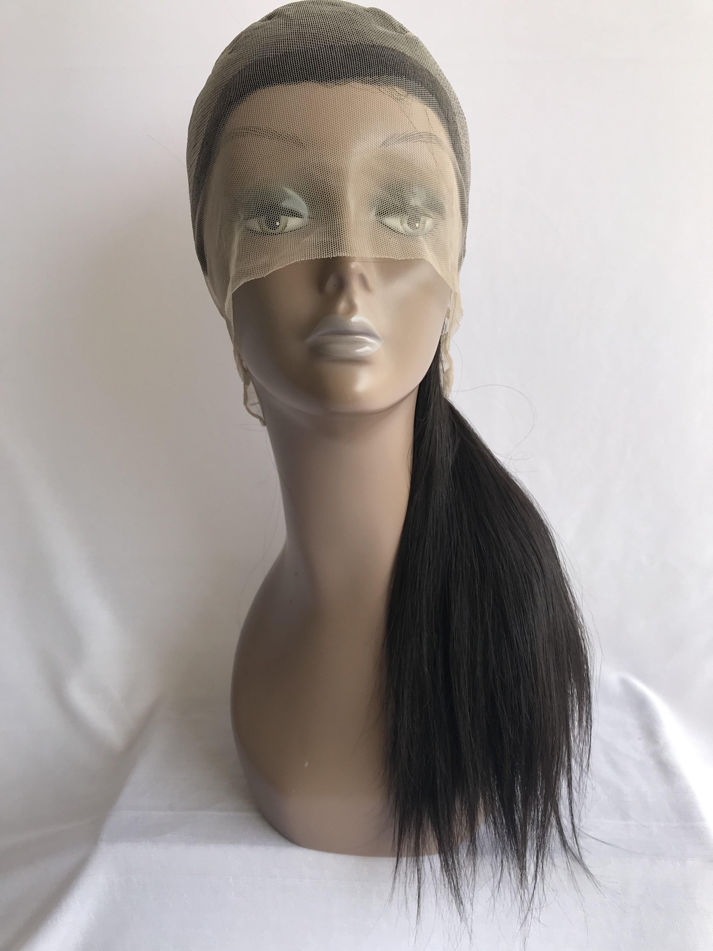 Top Premium Quality Raw Cambodian Virgin 18'' Straight 360 Full Lace Wigs Single Donor Hair Wholesale Price List Indian Supplier