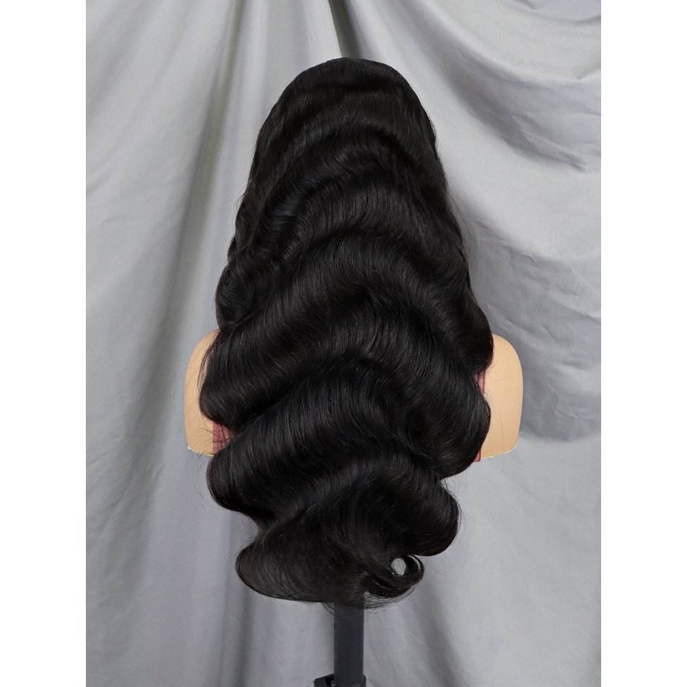13x4 HD Transparent Body Wave Lace Front Black Women 180 Density 12-34 Inch Pre-Plucked Human Hair Long 12-34 Inch Lace Front