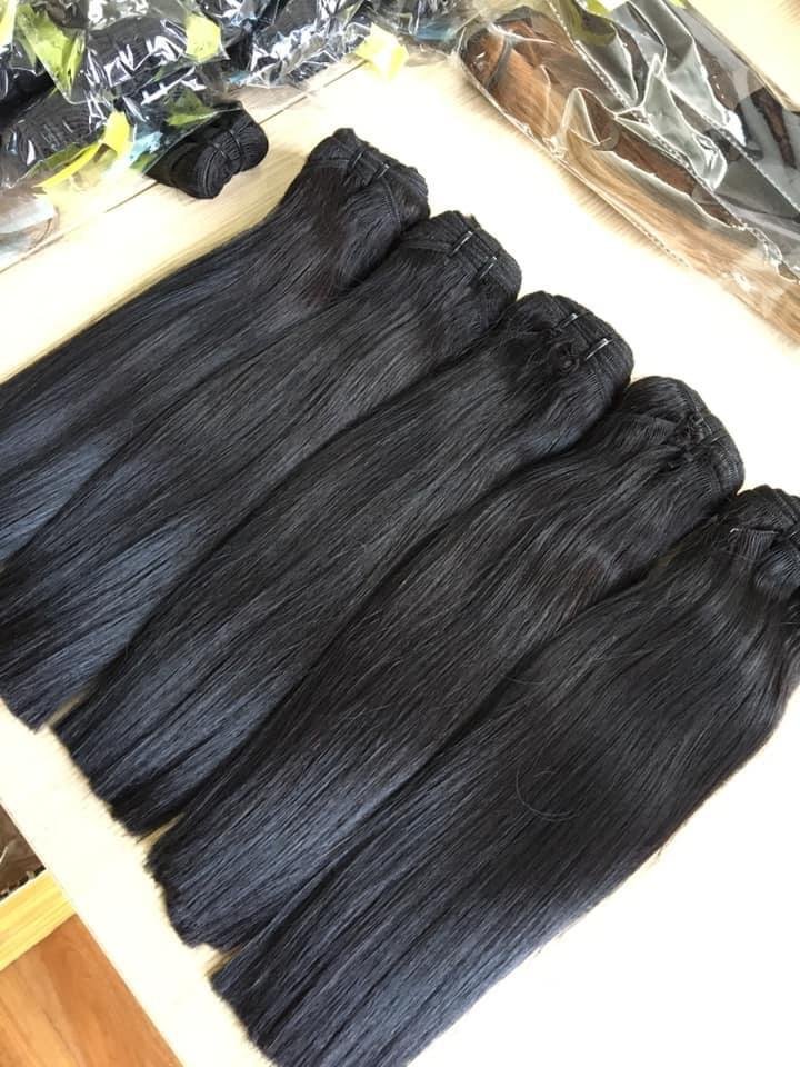 Black Weft Hair Extension Africa High Quality Wholesale Straight Wavy Curly Virgin Human Vietnamese Bamboo Hair Raw Hair