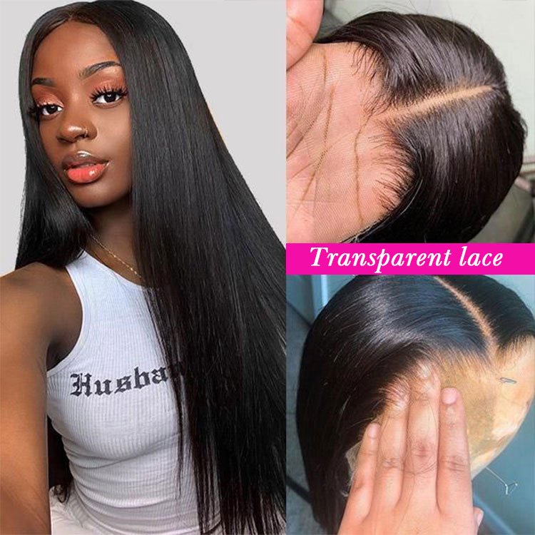 Wholesale 100% Natural Wigs vendor Wigs silk Straight Virgin Hair Lace Frontal Human Hair Wigs For Black Women