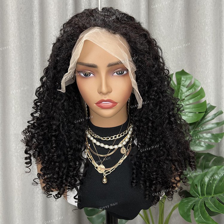 Wholesale Afro Kinky Curly 13x4 Pre Plucked Lace Wigs 4B 4C Hair lines Peruvian pre pluck Burmese curl hd lace human hair wigs