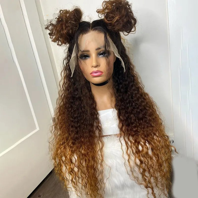 Human Hair Hair Hd Highlight Lace Front virgin Piano Color Lace Wigs India Hair Long Large Transparent for Black Woman