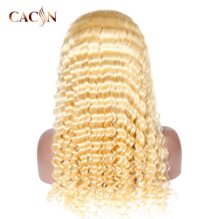 40 inch long honey blonde bodywave virgin human hair wigs, 613 curly cuticle aligned glueless natura full hd lace front wig