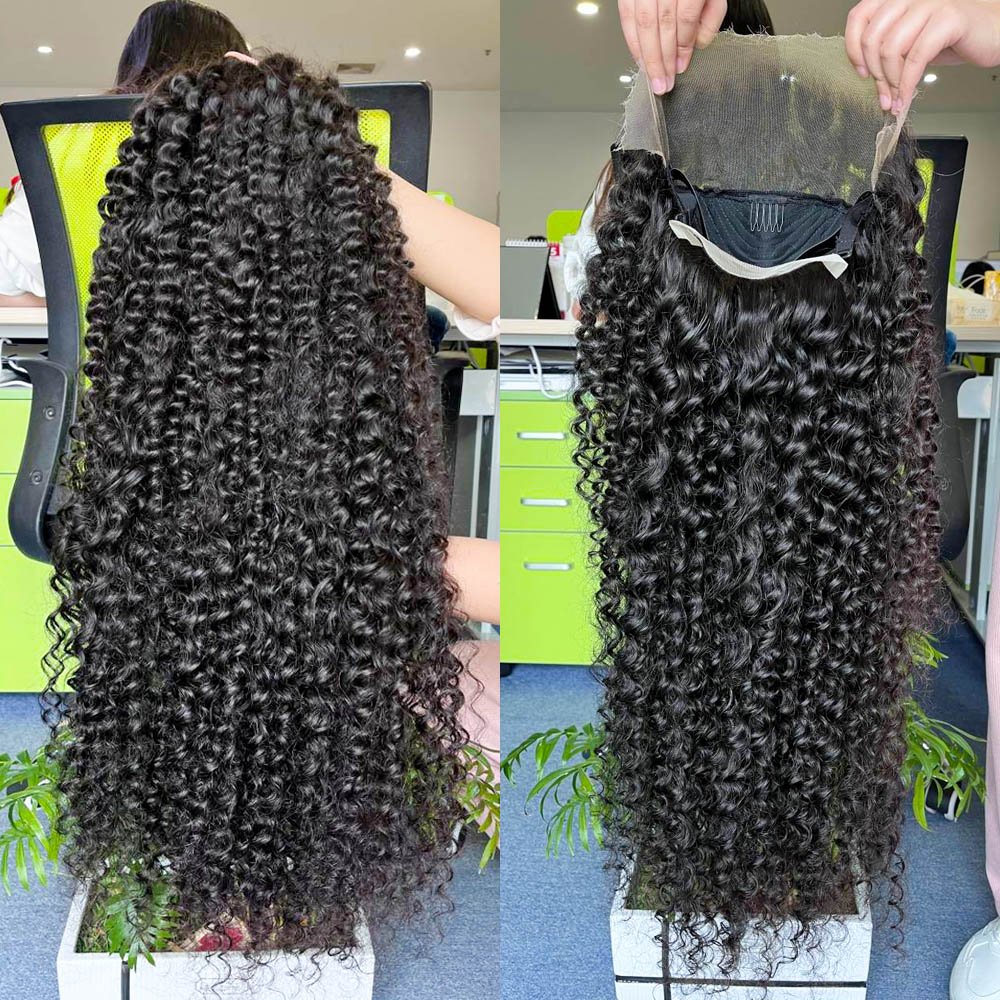 HD Lace Full Virgin Brazilian Human Hair Wigs Deep Wave Curly Transparent Lace Front Human Hair Wigs for Black Women