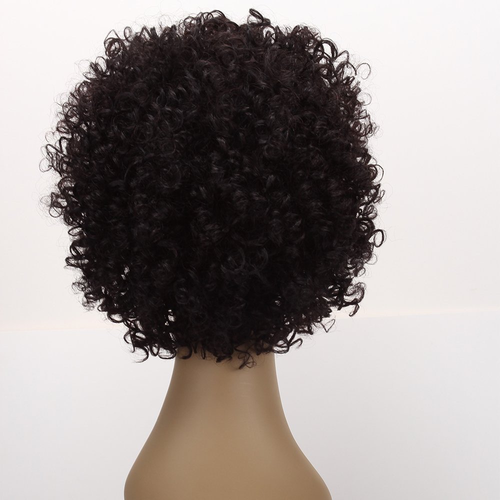Rebecca Vendor wholesale hot selling Short Afro Kinky Curly Bob Wigs No Lace Front Human Hair Wigs For Black Women
