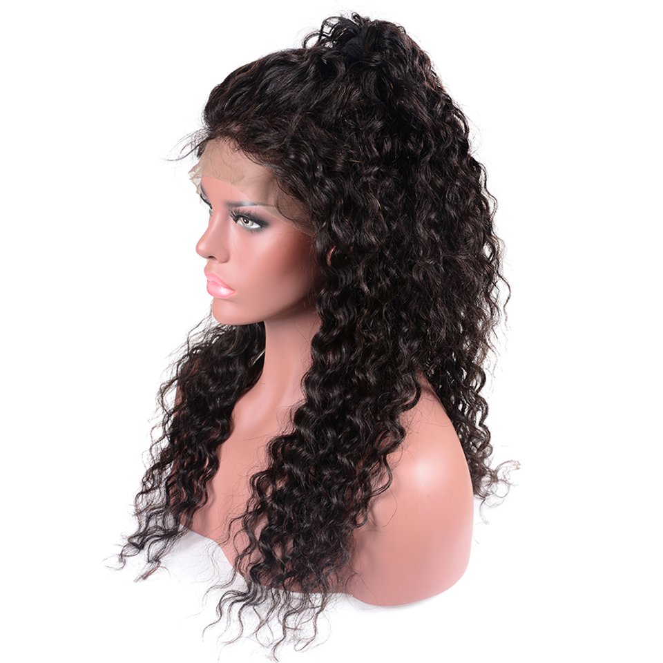Brazilian Water Wave Lace Front Human Hair Wigs Front Lace Wigs With Baby Hair Pre Plucked Natural Hairline 150%