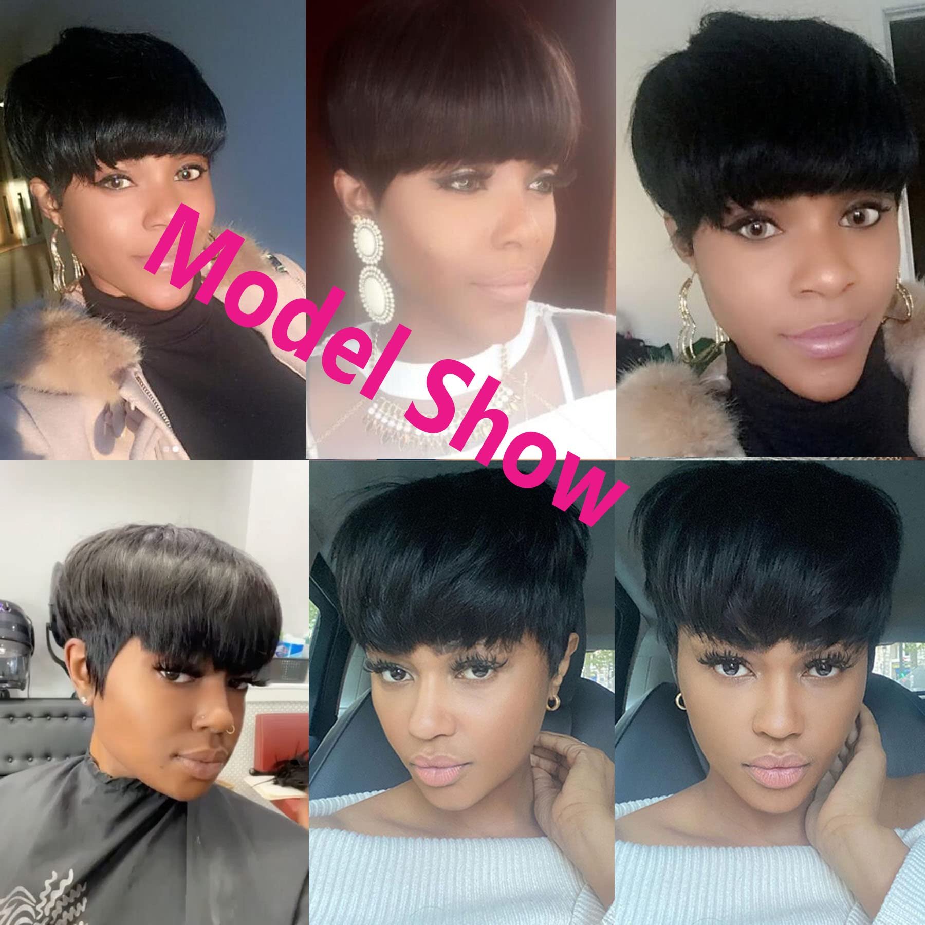 Short Bob Wigs Human Hair Lace Front Peruvian Virgin Hair Short Pixie Cut Wig Full Lace Human Hair Wigs For Black Women