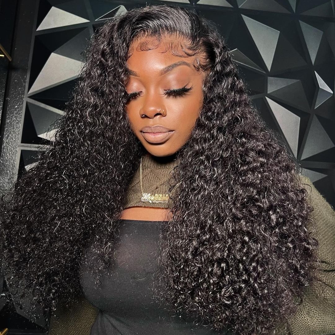 Natural Color Burmese Curly Lace Frontal Wig SDD Deep Wave HD Lace Front Human Hair Wigs For Women