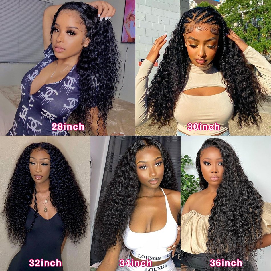 Natural Color Burmese Curly Lace Frontal Wig SDD Deep Wave HD Lace Front Human Hair Wigs For Women