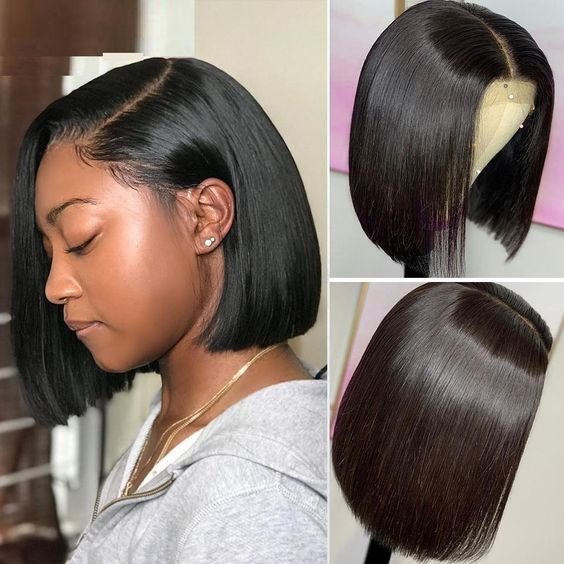 Wholesale Peruvian Bob Human Hair Wig Transparent Glueless Virgin Curly Bob Wigs Cheap 13*4 Lace Closure Short Bob Wig