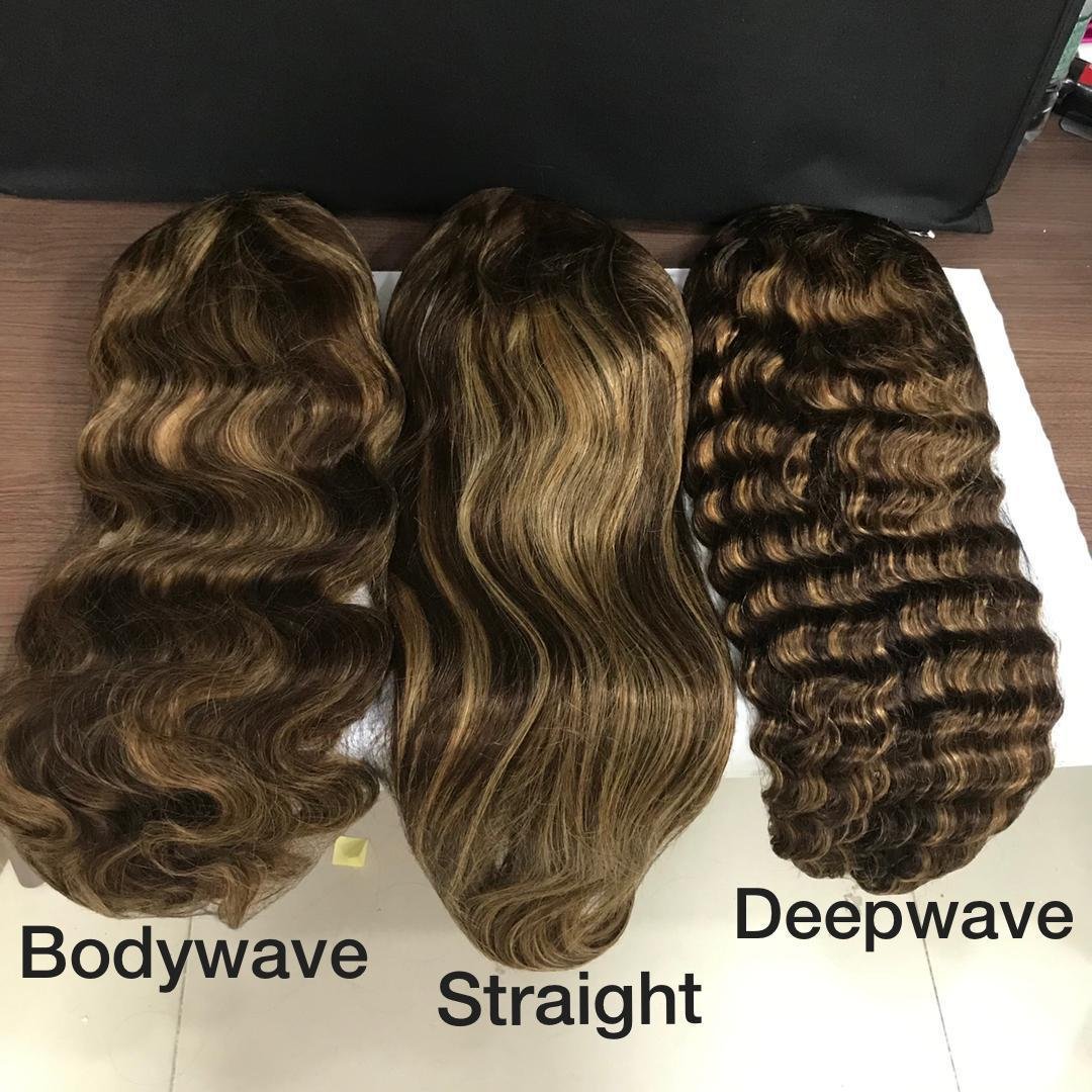 Highlight Colored Human Hair Wigs Honey Blonde Straight Lace Front Wig Pre Plucked For Women Ombre Human Hair Wig