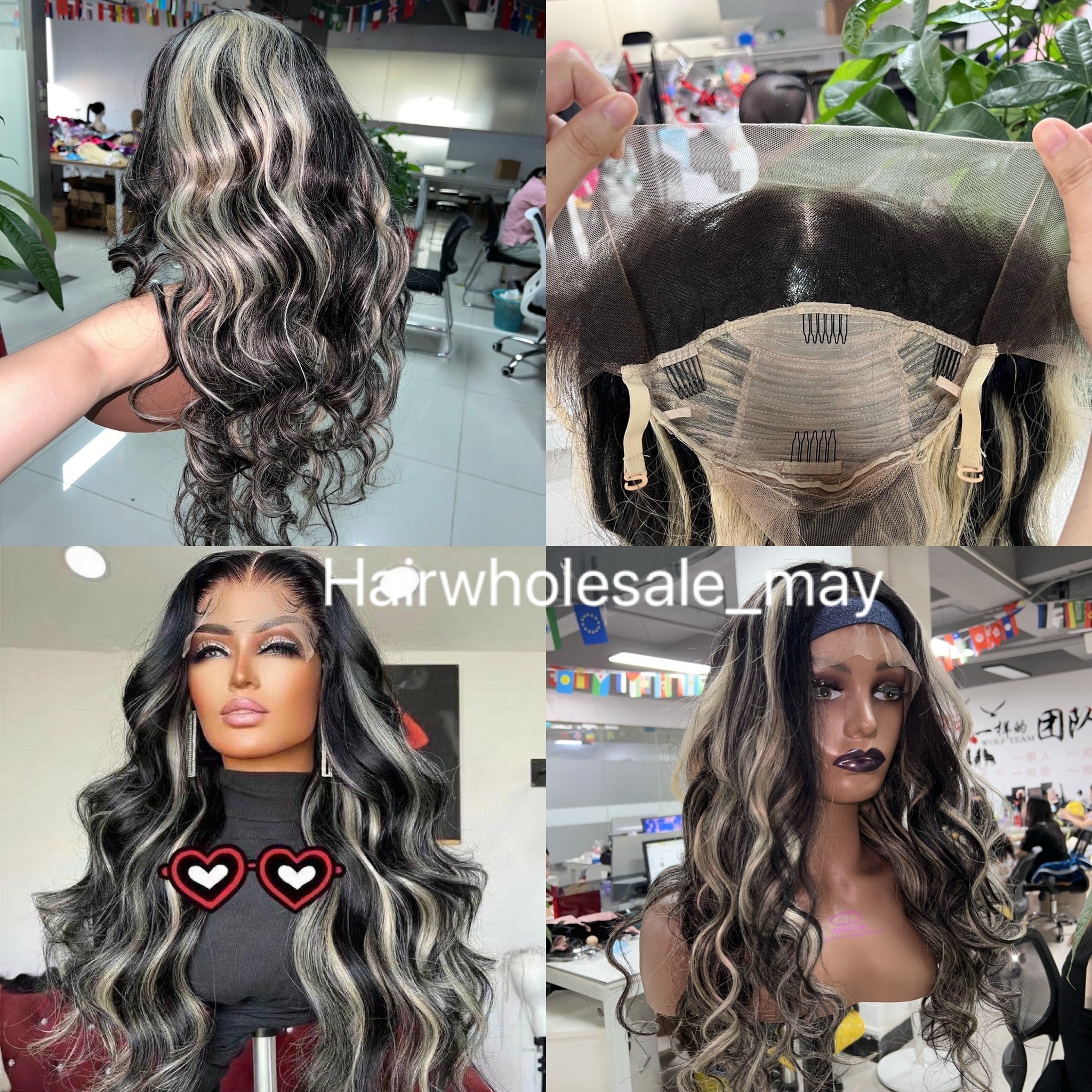 Highlight Colored Human Hair Wigs Honey Blonde Straight Lace Front Wig Pre Plucked For Women Ombre Human Hair Wig
