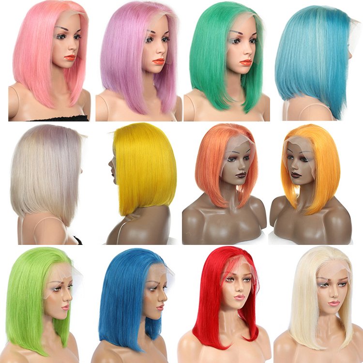 Already made glueless full hd lace bob wigs preplucked precut double drawn bone straight vietnam human hair wigs