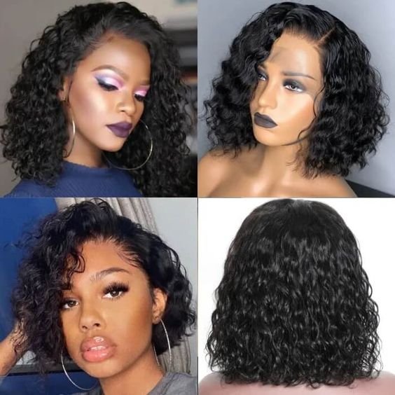BMF Curly Short Wigs 10a Human Hair 13x4 Lace Front water Curly Bob Wigs Brazilian Virgin Hair Short Deep Wigs for Black Women