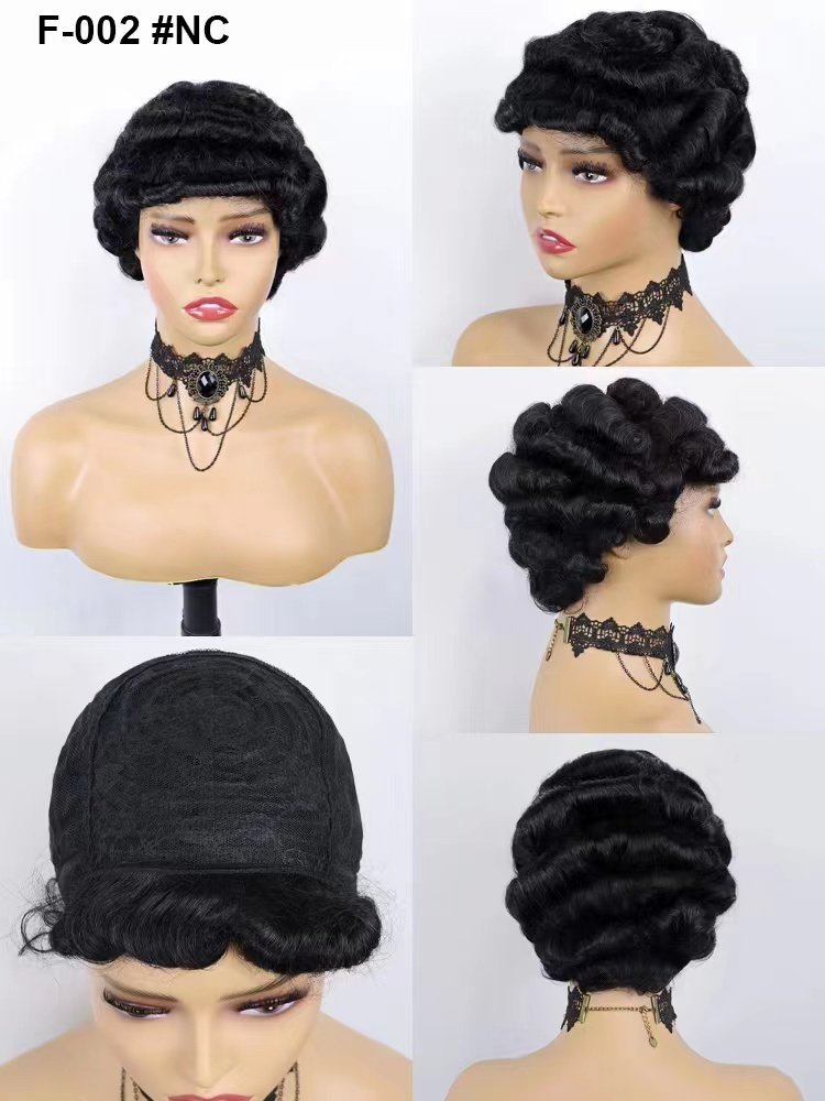 Letsfly Summer Hair Cheap Price Short Cut Classy Wigs Machine Made Non Lace 100% Human Hair Wig Brazilian Hair Extension