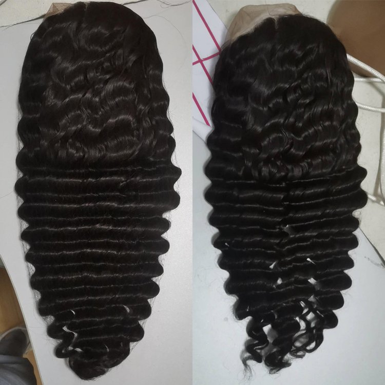 Raw Peruvian Human Hair Wigs Deep Wave Hair,Pre Plucked With Baby Hair Lace Wigs For Black Women,13x4 Lace Front Human Hair Wigs