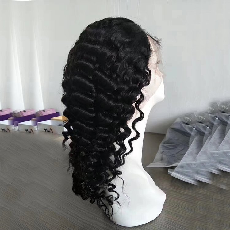 Raw Peruvian Human Hair Wigs Deep Wave Hair,Pre Plucked With Baby Hair Lace Wigs For Black Women,13x4 Lace Front Human Hair Wigs