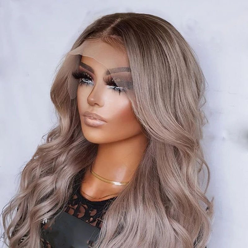 Hot Selling Vietnamese Cuticle Aligned Human Hair Wig Ombre Color Body Wave Glueless HD Lace Front Wigs
