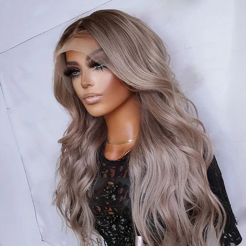 Hot Selling Vietnamese Cuticle Aligned Human Hair Wig Ombre Color Body Wave Glueless HD Lace Front Wigs