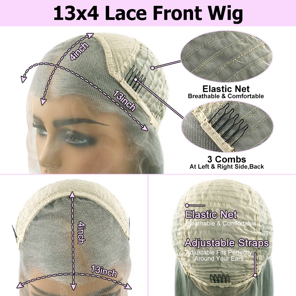Gray Short Bob Wig 13x4 Lace Front Human Hair Wigs For Women Silver Grey HD Frontal Brazilian Hair Wig