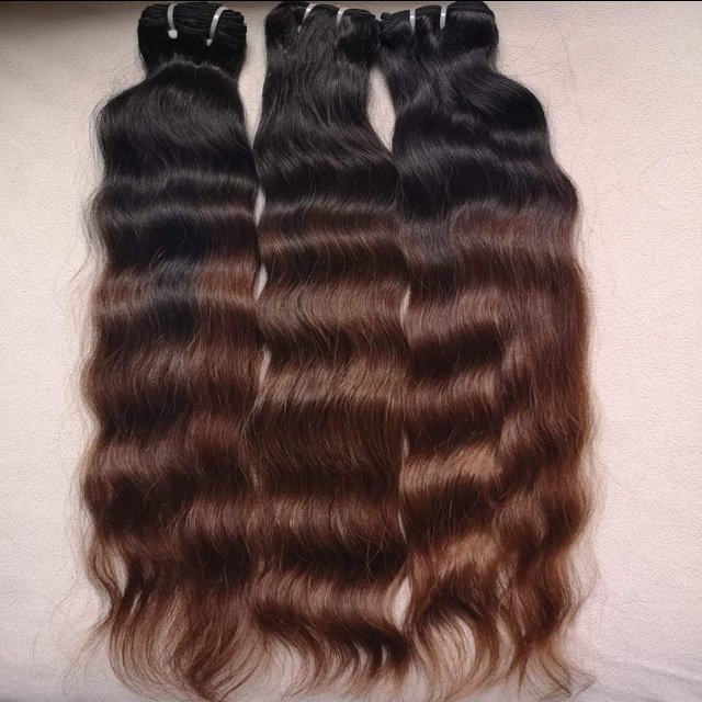 Factory Price Raw Virgin Indian natural curly hair extension Double Drawn Bone Straight Hair Bundles