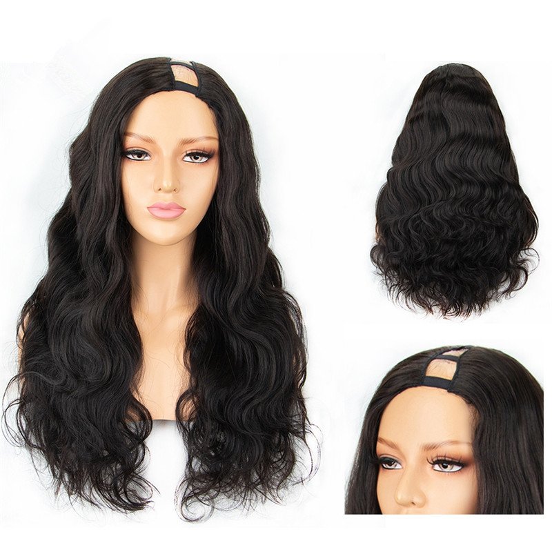 Wholesale real cheap 100% virgin human hair wigs machine made U part Brazilian human hair wigs vendor