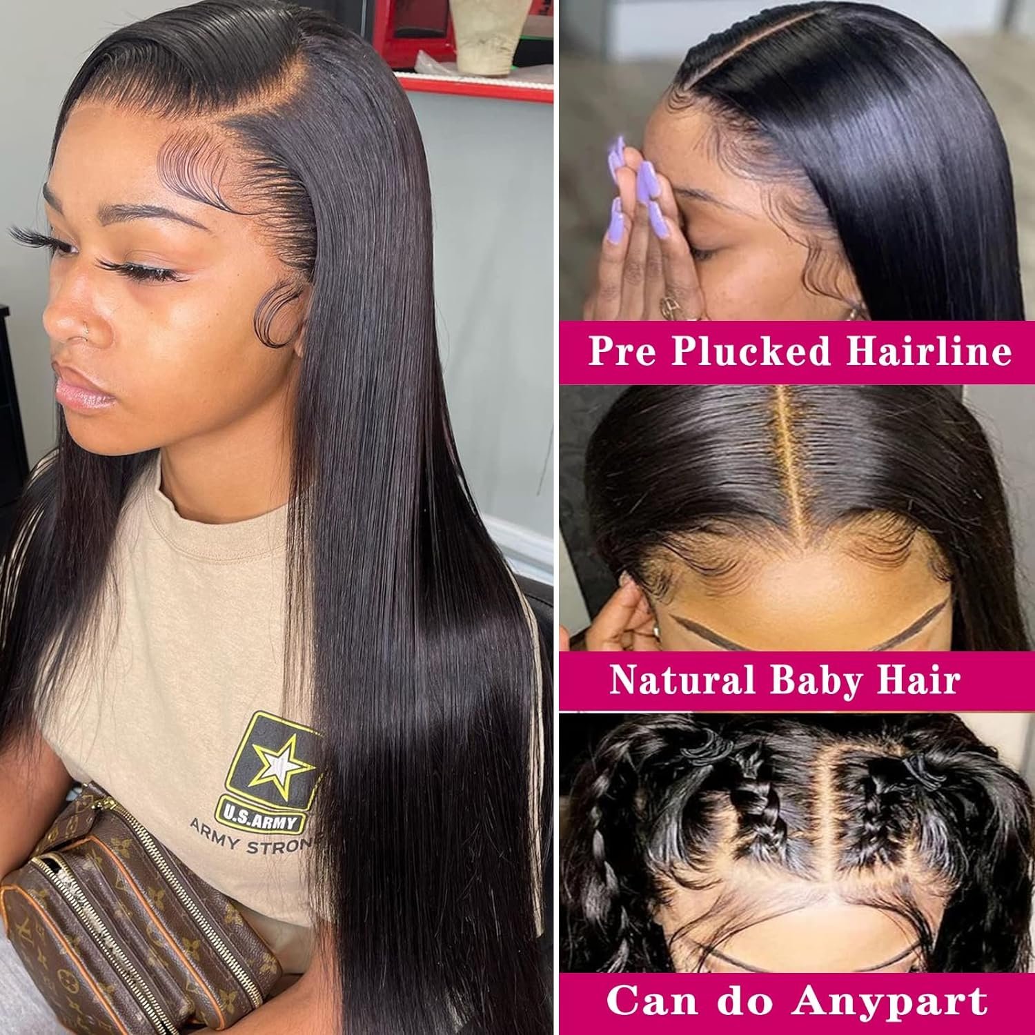 13x6 Lace Front Virgin Human Hair Wigs Wet Human Hair Wig Pre Plucked With Natural Hairline for black women