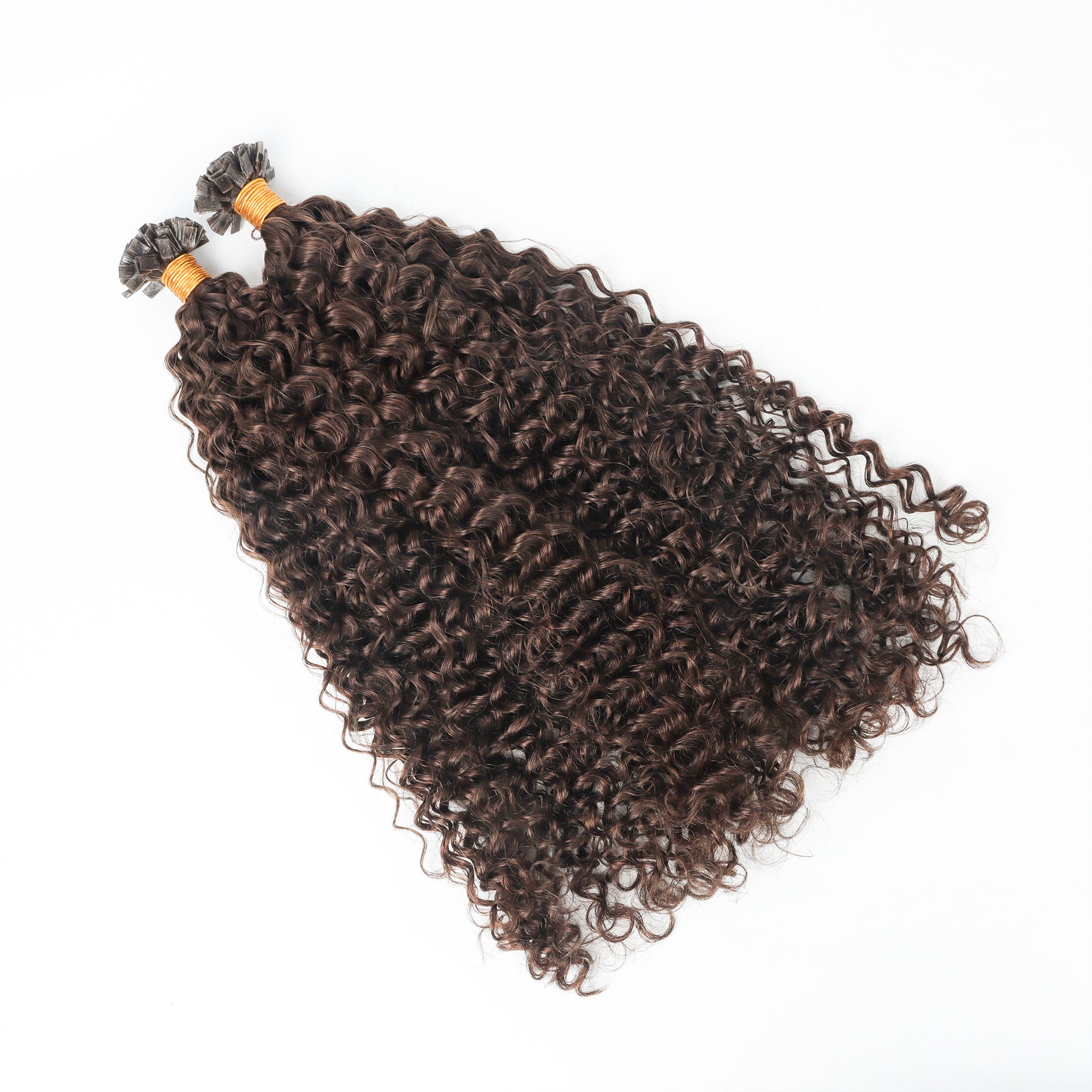 Top Quality Virgin Russian Double Drawn Human Hair Deep Water Curly K Tips Cuticle aligned Flat Tip Hair Extension