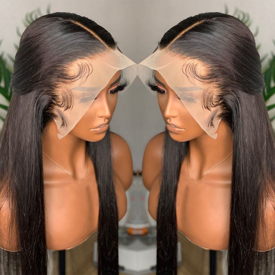 Wholesale Brazilian Straight 360 Full Lace Front Human Hair Wigs For Black Women Natural Hd Transparent Lace Frontal Wigs
