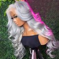 150% 180% Density HD Full lace Human Hair Wig grey body wave Virgin Human Hair Lace Front Wig for Black Women