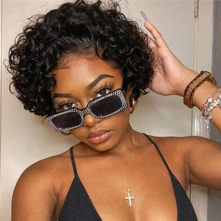 Short Perruque Pixie Cut Human Hair Wigs Vendor Cheap Pixie Cut Curls Lace Wig Human Hair Hd Lace Front Wigs For Black Women