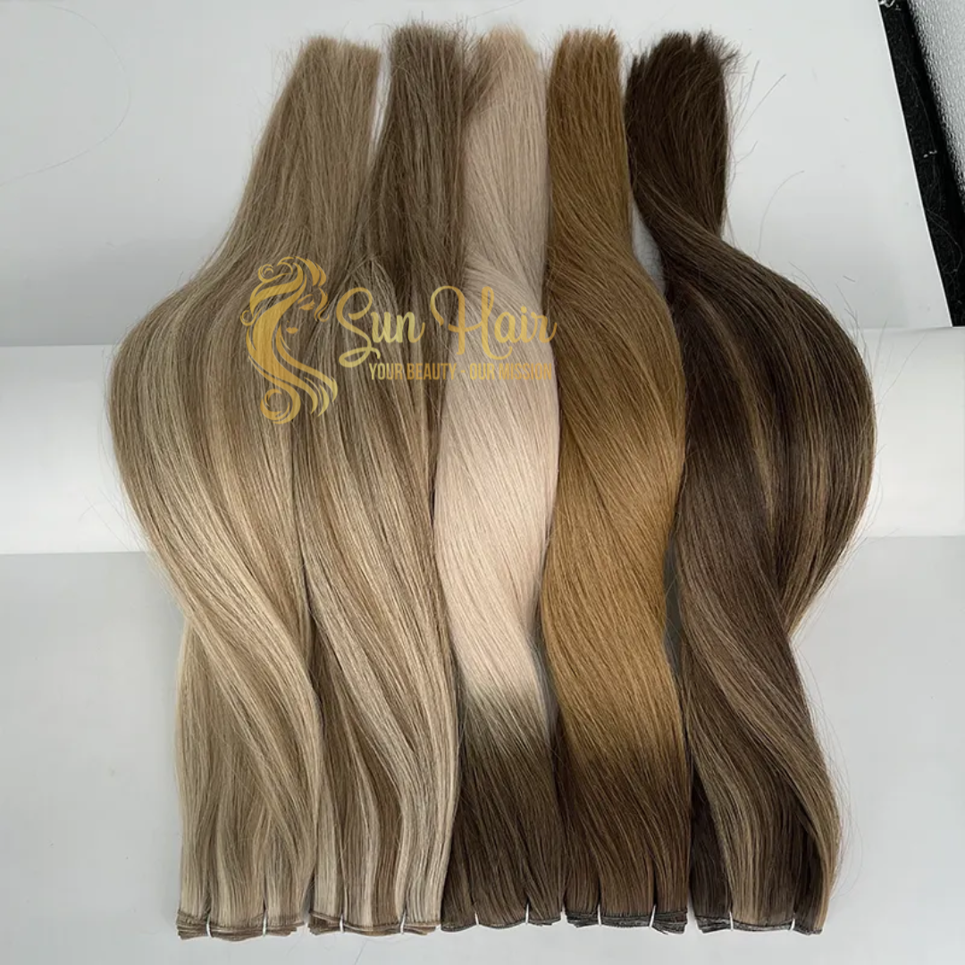 Wholesale Hot Trendy Full Color Full Length Genius Weft Hair Super Double Drawn 100% Vietnamese Human Hair Extensions