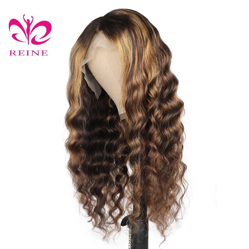 Dropshipping wholesale lace front wig P4/27 Loose deep 13*4 Lace wig hd brazilian full lace human hair wigs