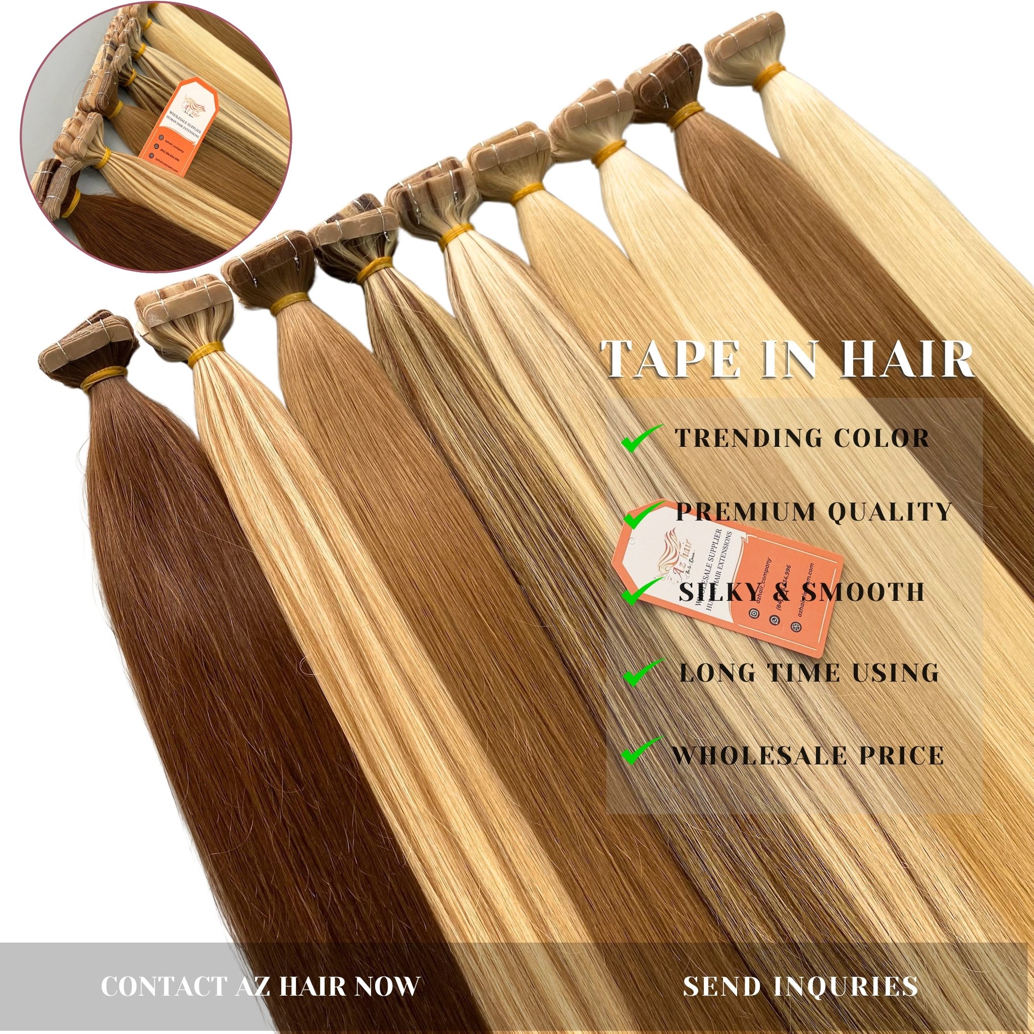 Best Quality Vietnamese Tape In Hair Extensions 100% No Synthetic No Mix Hair With Wholesale Price