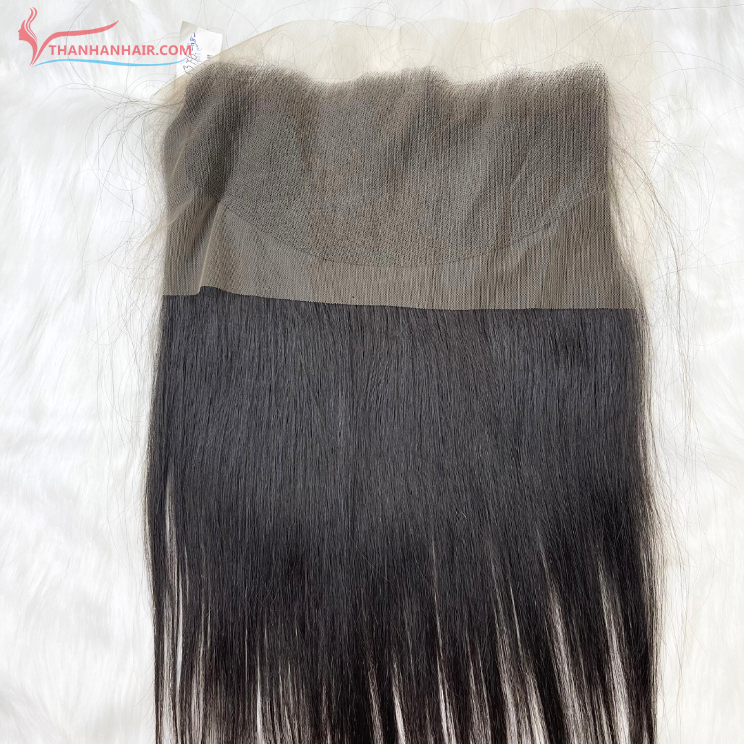 TOP HIGH QUALITY 100% Raw vietnamese human hair cuticle aligned Lace HD Frontal Natural Straight ready to ship
