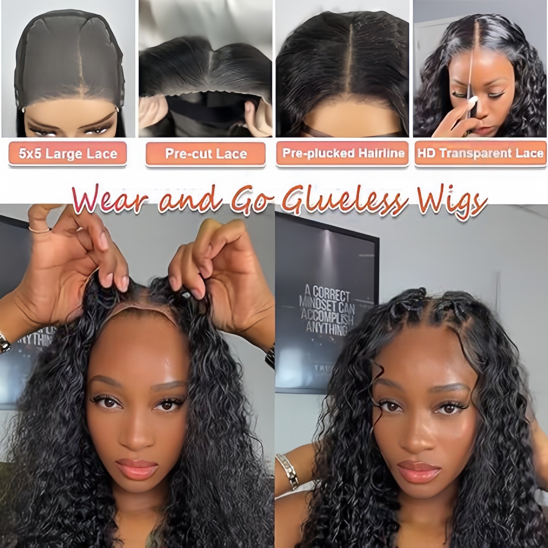 Glueless wigs Vendor Vietnamese Virgin raw human hair 13x6 hd lace frontal pre plucked wear and go deep wave human hair wigs