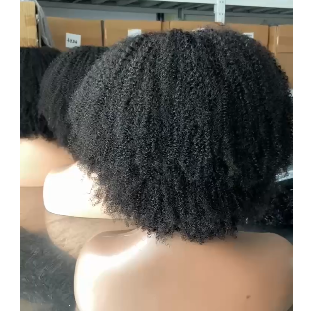 Kinky afro wigs Brazilian hair virgin afro kinky curly wig afro human hair wig