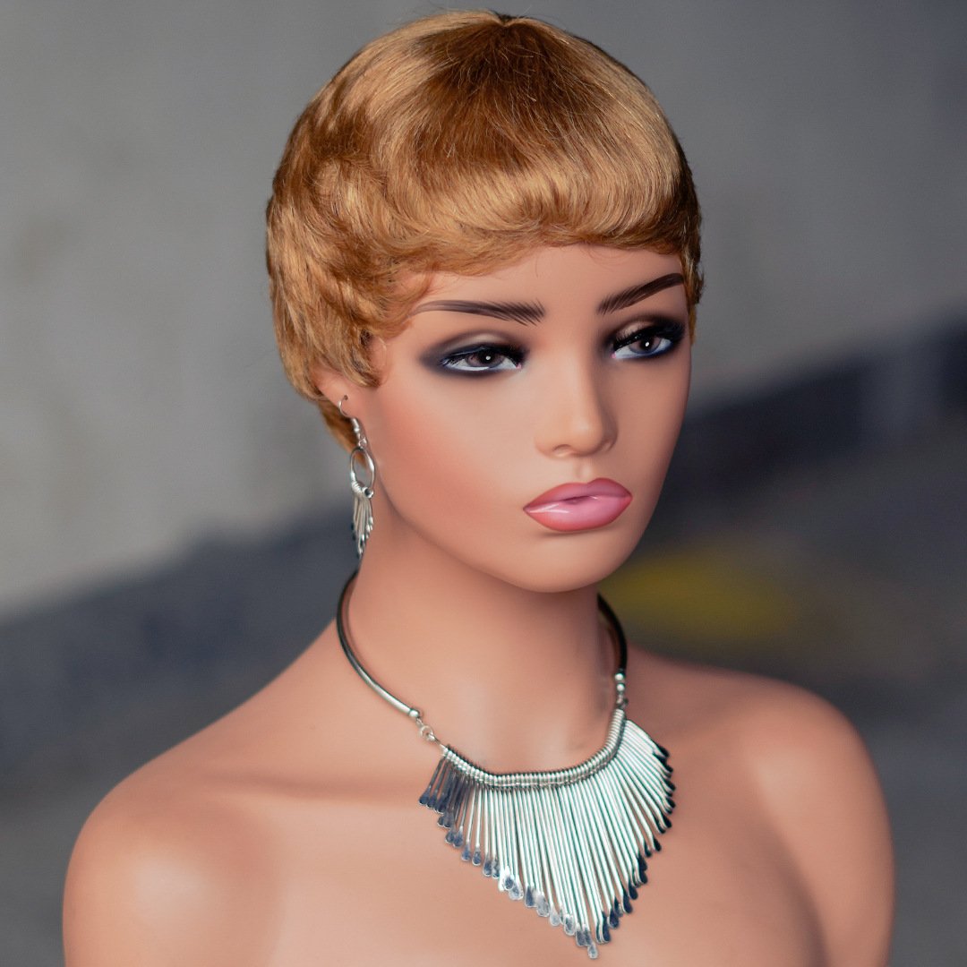 Short Pixie Cut Human Hair Wigs Short Bob Wigs for Black Womens Machine Made Natural Color Cheap Glueless Wigs Human Hair