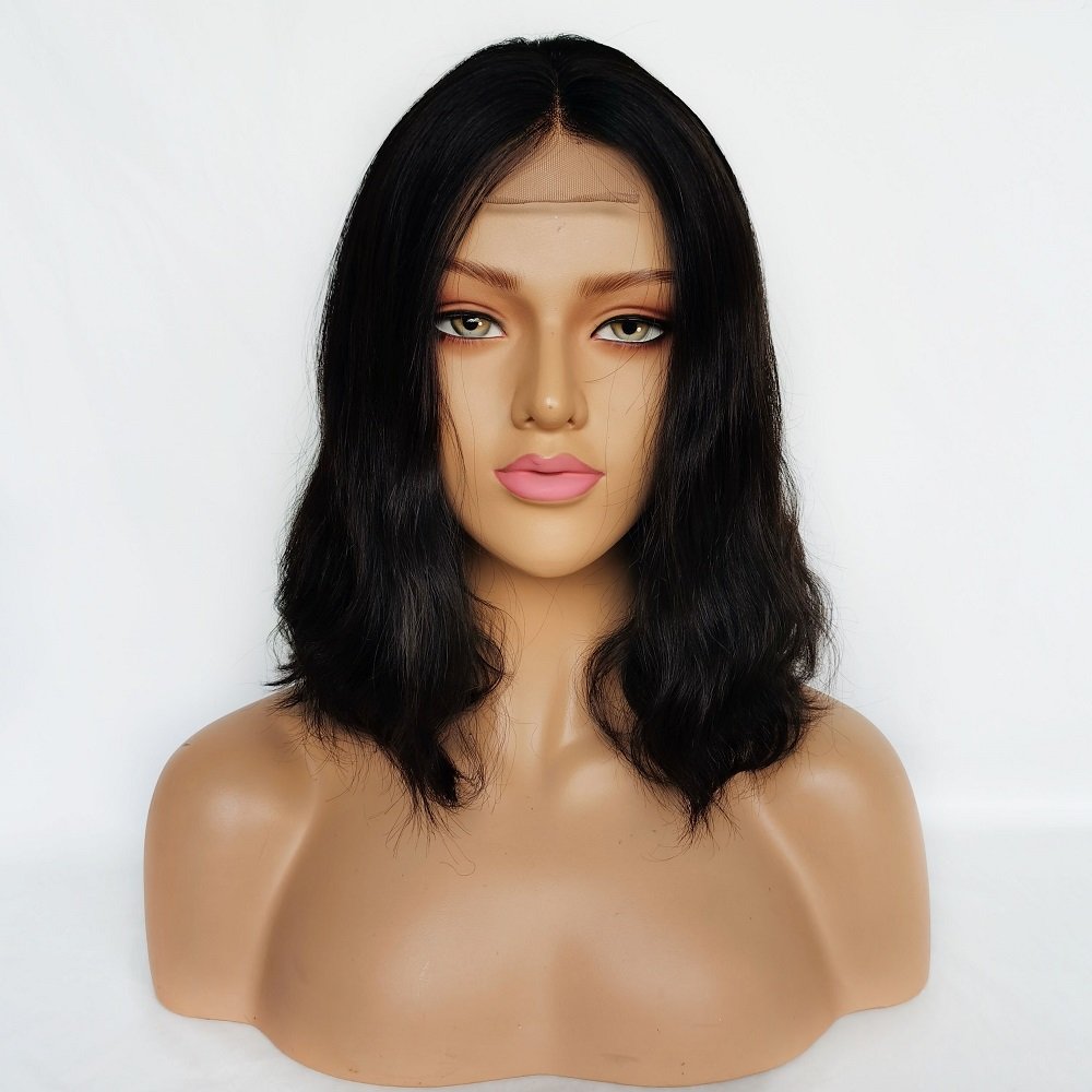 Wholesale Factory Double Drawn Raw Cuticle Aligned Virgin Remy Peruvian Human Hair Short Smooth Straight Pixie Bob Wig