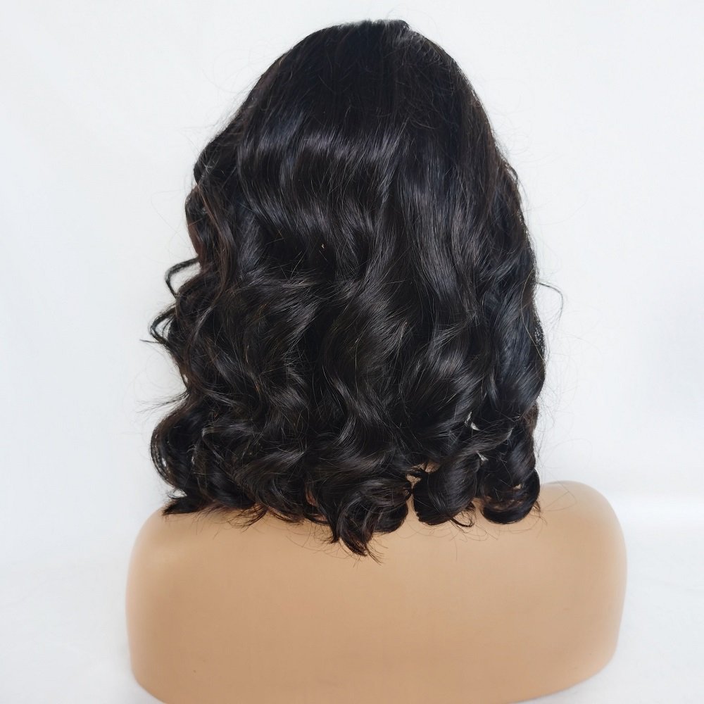 Wholesale Factory Double Drawn Raw Cuticle Aligned Virgin Remy Peruvian Human Hair Short Smooth Straight Pixie Bob Wig