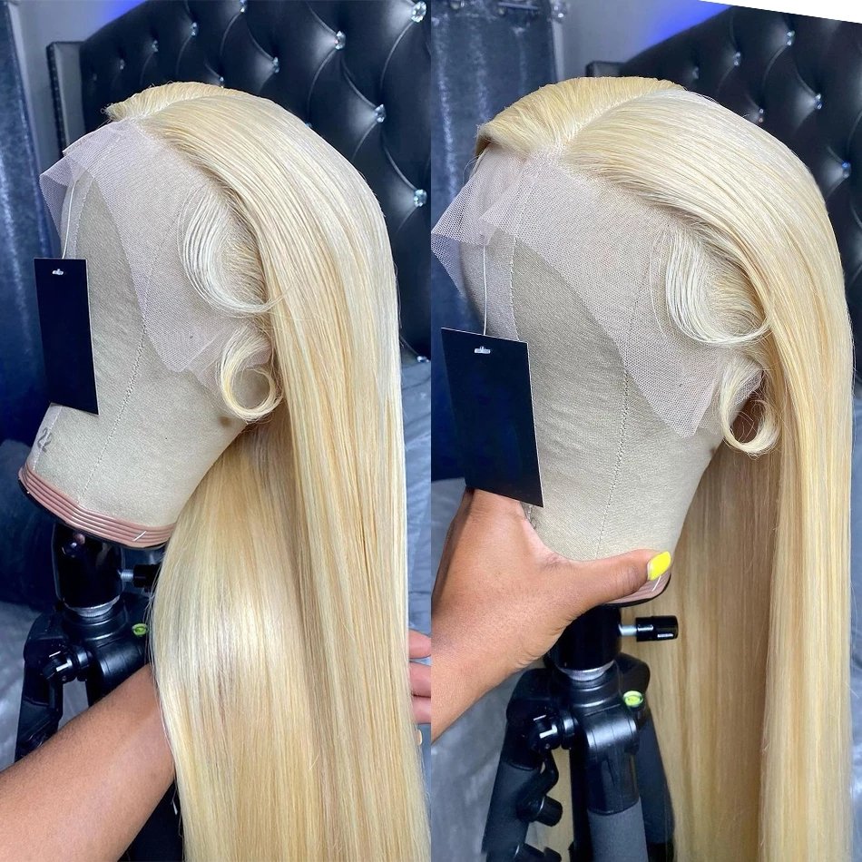 Pre Pluck Lace Front Wigs Vendors,Bone Straight 613 Human Hair HD Full Lace Wig With Baby Hair,Full Lace Human Hair Wig