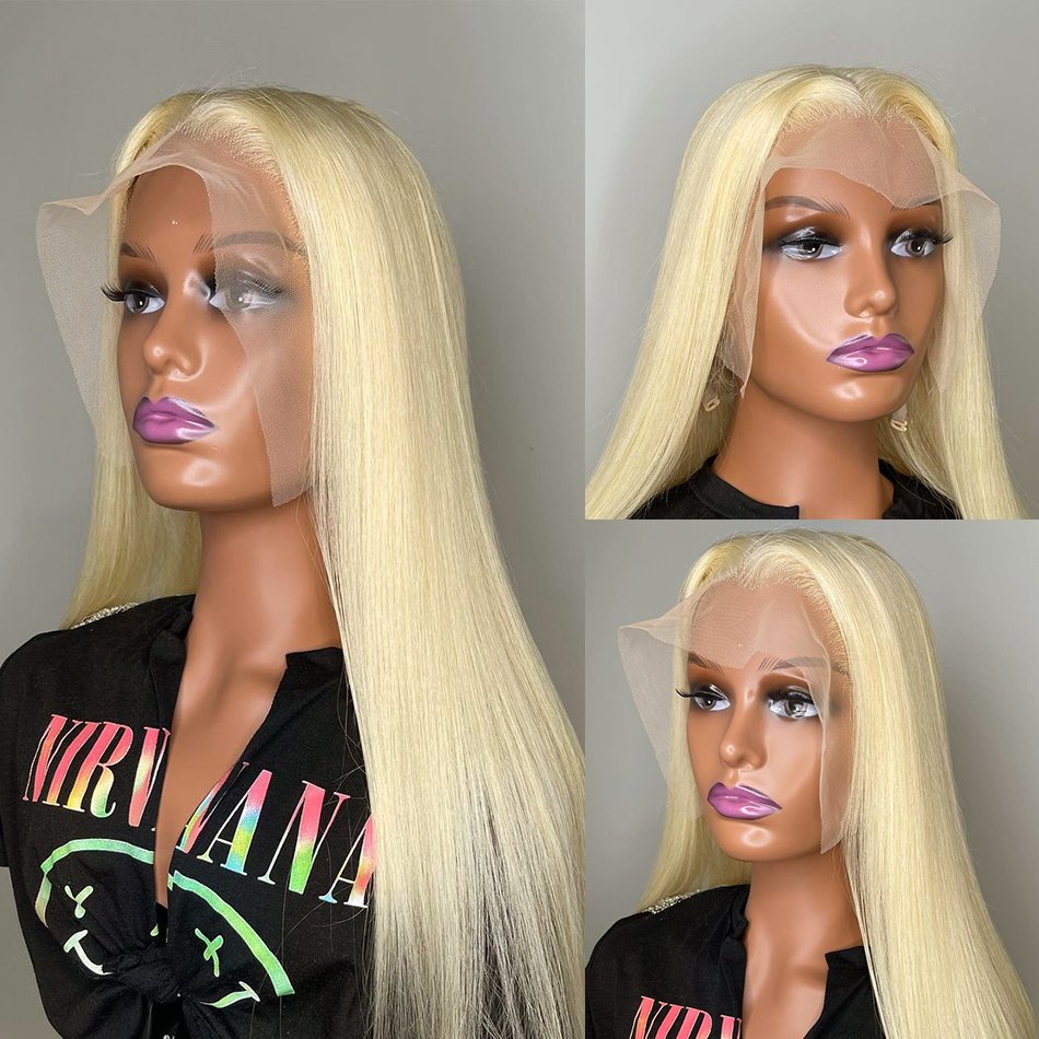 Pre Pluck Lace Front Wigs Vendors,Bone Straight 613 Human Hair HD Full Lace Wig With Baby Hair,Full Lace Human Hair Wig