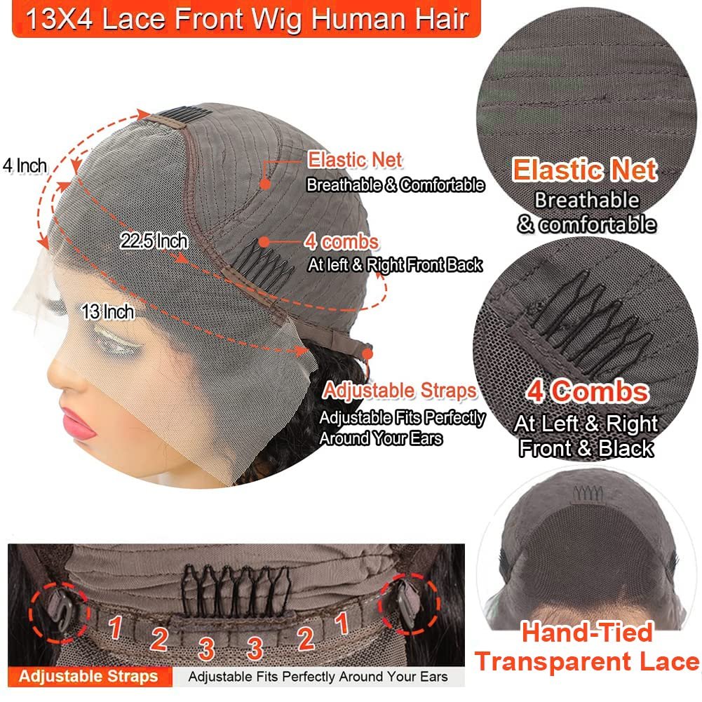 13X4 water wave wig Glueless hd lace wig Vendor Unprocessed Brazilian pre plucked real human hair wig