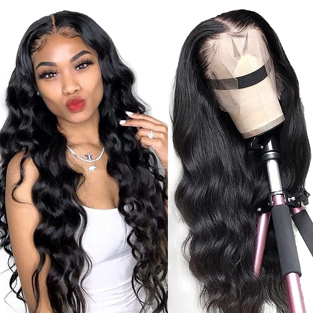 180% Density Luxury 10A 100% Virgin Brazilian Body Wave Human Hair Wigs 13x4 HD Lace Front Human Hair Wigs